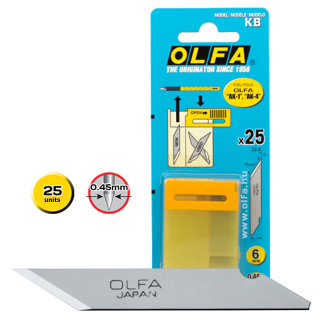 Olfa KB spare blades for AK-1 art knife