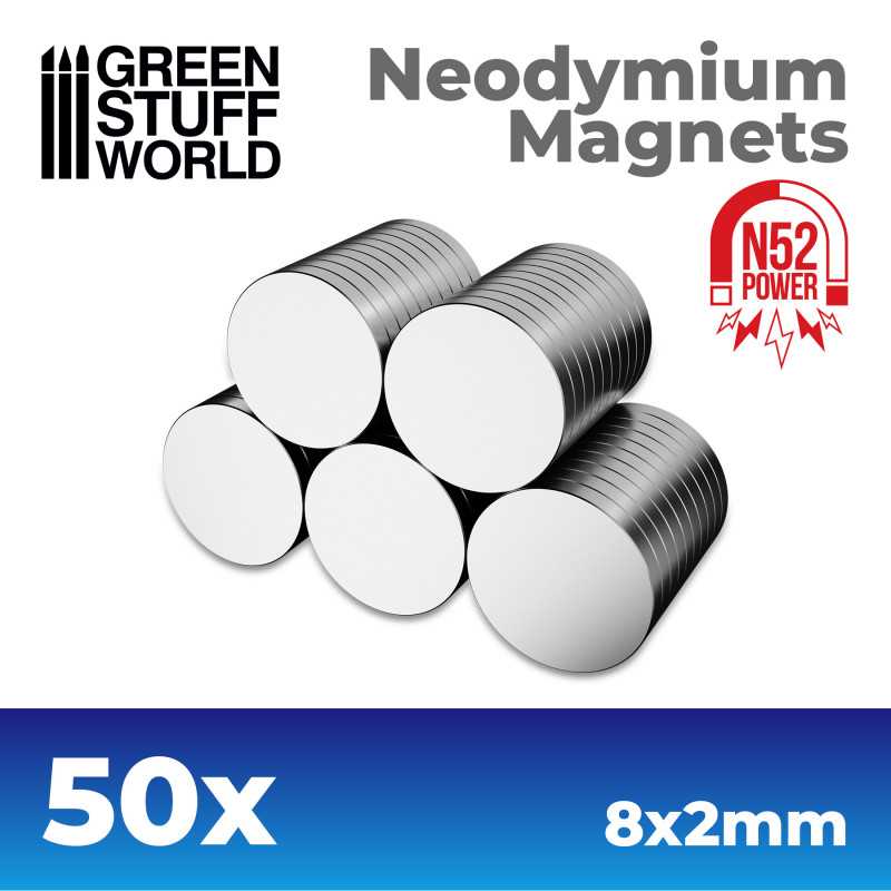 N52 neodymium magnets 8x2mm
