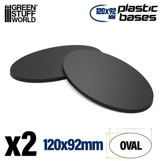 GSW 120x92mm oval black plastic bases